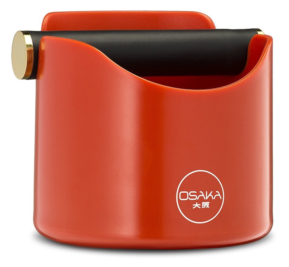 Osaka, Shock-Absorbent Espresso Knock Box - Durable 4.7 Inch Barista Style Knockbox "Kawachi Fuji Garden" (Red) N11