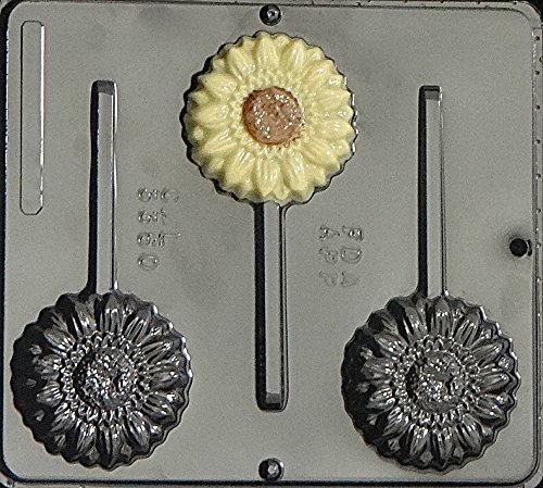 Gerbera Flower Lollipop Chocolate Candy Mold 3360