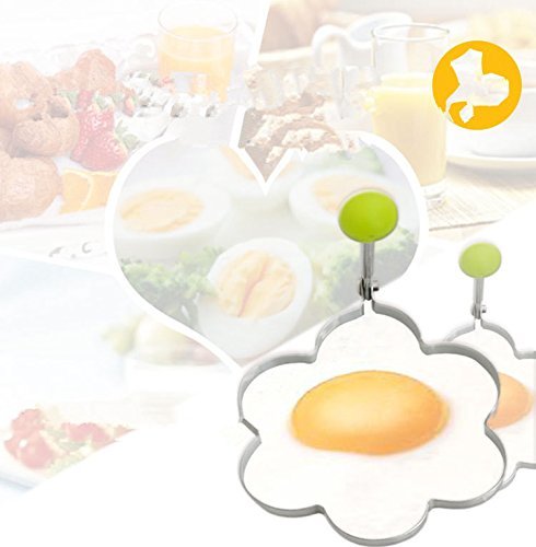 Fu's store(TM) DIY Fried Eggs Moulds Making Eggs Mould Food Grade 304 Stainless Steel Kitchen Cooker 6 Shapes... N8