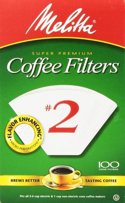 Melitta USA INC 622712 Cone Coffee Filters 100 Count - No. 2 - 2 Pack N2