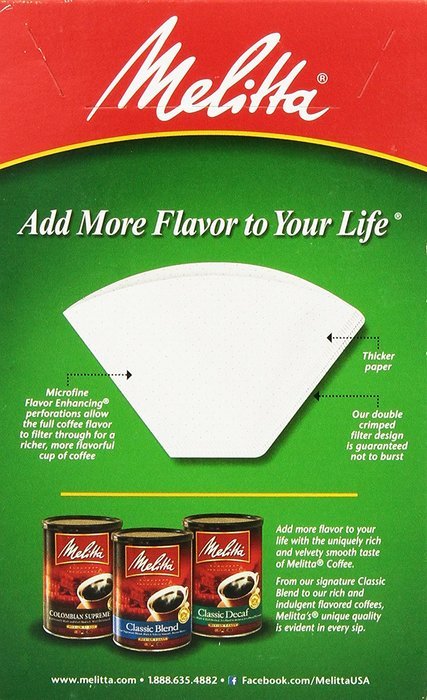 Melitta USA INC 622712 Cone Coffee Filters 100 Count - No. 2 - 2 Pack N3
