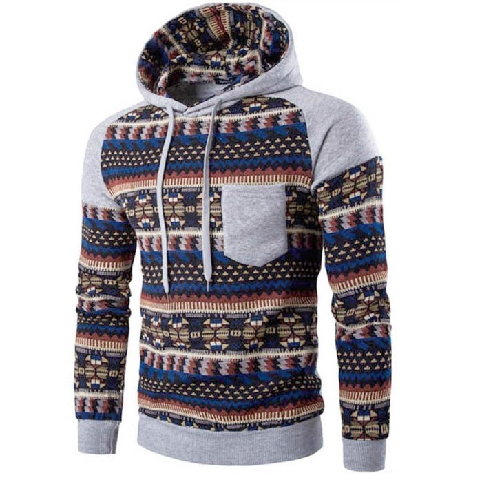 Men's Outwear,Laimeng Cotton Retro Long Sleeve Hoodie Hooded Sweatshirt Tops Jacket Coat Outwear (XXL, Black) N8