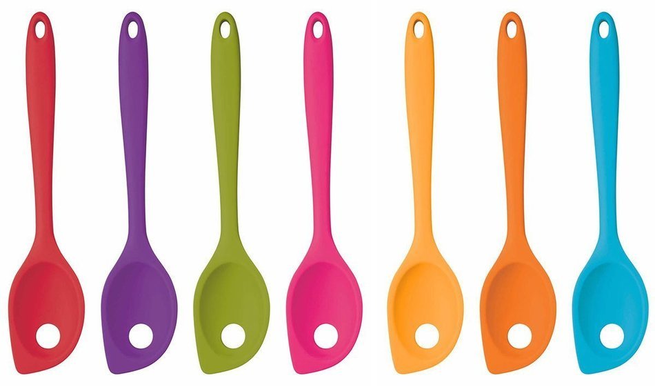 Colourworks 27.5cm Yellow Silicone Mixing Spoon N2
