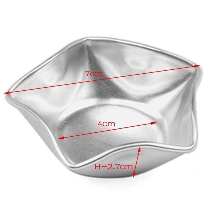 DUFUSTORE 1pcs Aluminum Star Cake Muffin Chocolate Cupcake Bakeware Pan Mold Tool N2