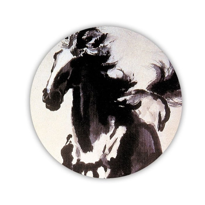 Generic Cup Mat Different Printed Asian Artists Horse Mdf Material N6