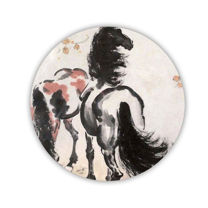 Generic Cup Mat Different Printed Asian Artists Horse Mdf Material N7