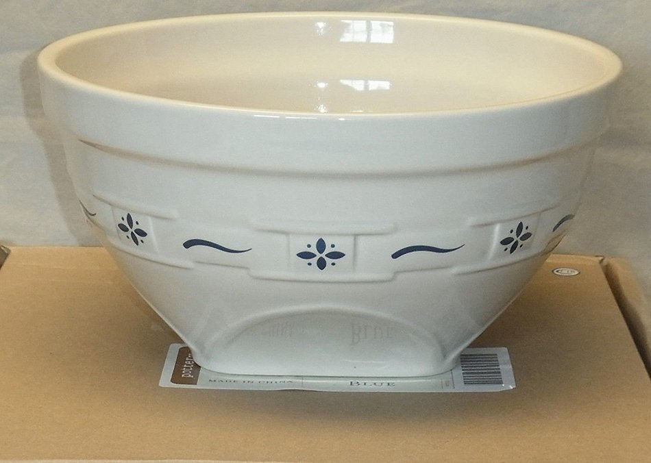 Longaberger Woven Tradition Xl Tip and Mix Bowl Classic Blue