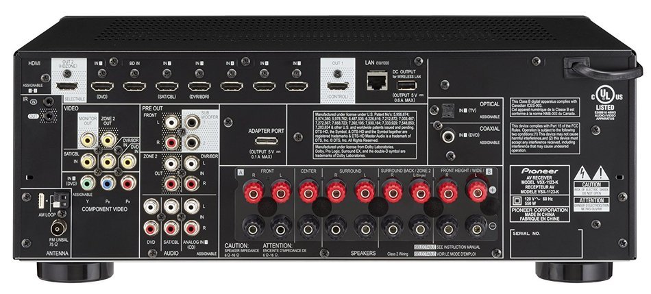 Pioneer VSX-1123 7.2-Channel Network A/V Receiver (Black) N3