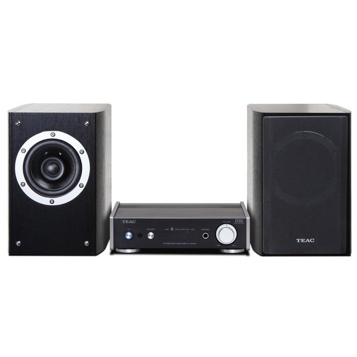 TEAC AI-301DA Integrated Amplifier and LS-301 Speaker Package (Black/Cherry) N3