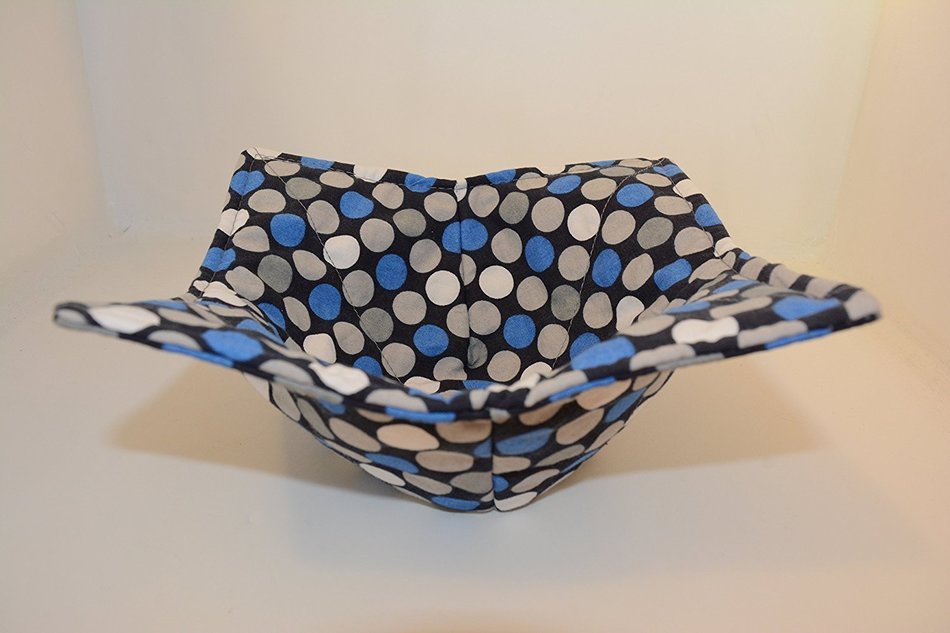 Microwave Bowl Cozies // Set of 3 // 1 Small Bowl Cozy // 1 Medium Bowl Cozy // 1 Dinner Plate Cozy // Vivid Polka...