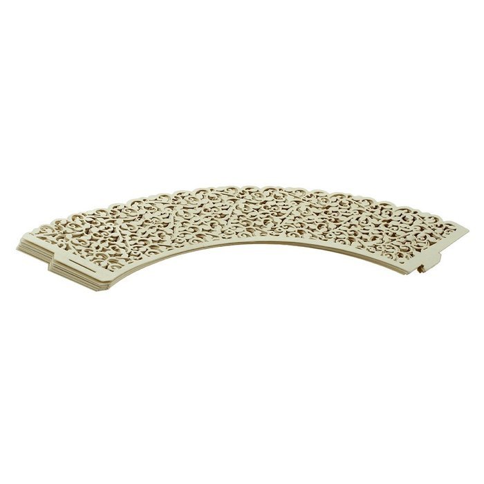 TOOGOO(R)100 pcs Filigree Vintage Cupcake Wrappers Wraps Cases - Wedding, Birthday, UK seller(light yellow)