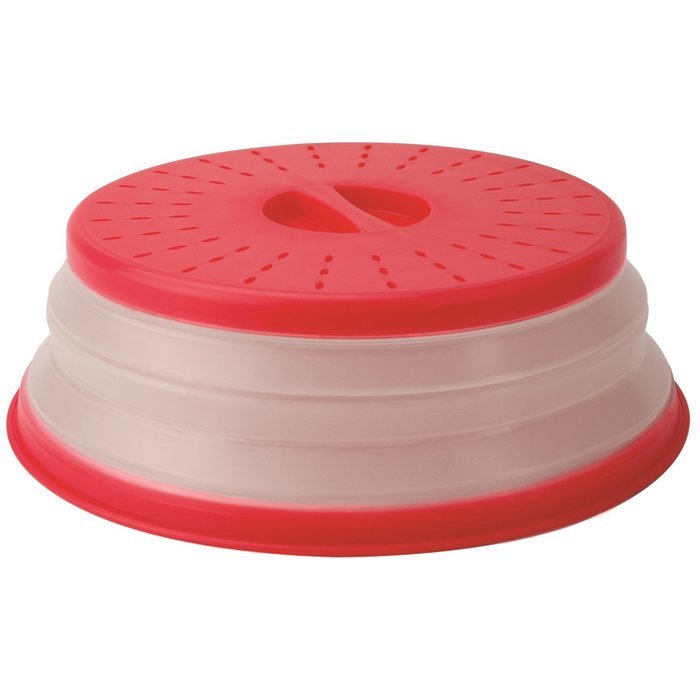 BPA Free, Durable Silicone Construction Microwave Cover in Red N2