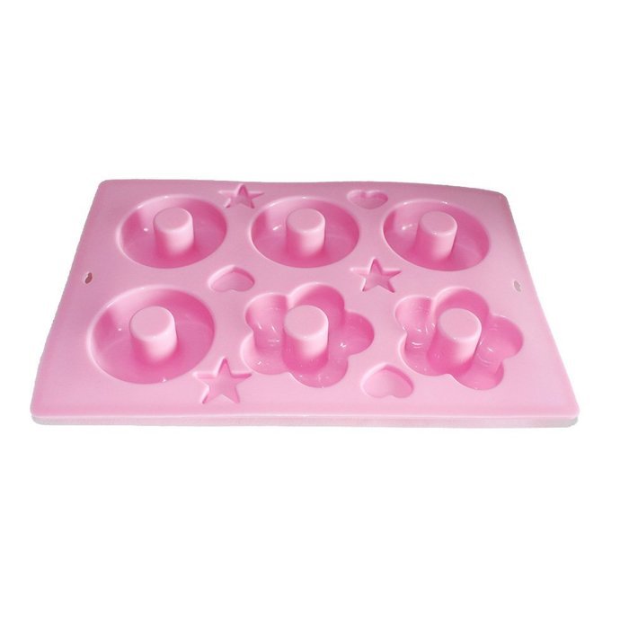 X-Haibei Flower Round Donut Pan Heart Star Chocolate Cake Jello Silicone Soap Mold N3
