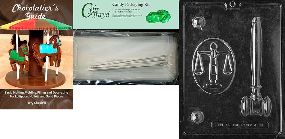 Cybrtrayd J088 Legal Kit Chocolate Candy Mold with Exclusive Cybrtrayd Copyrighted Chocolate Molding Instructions N6
