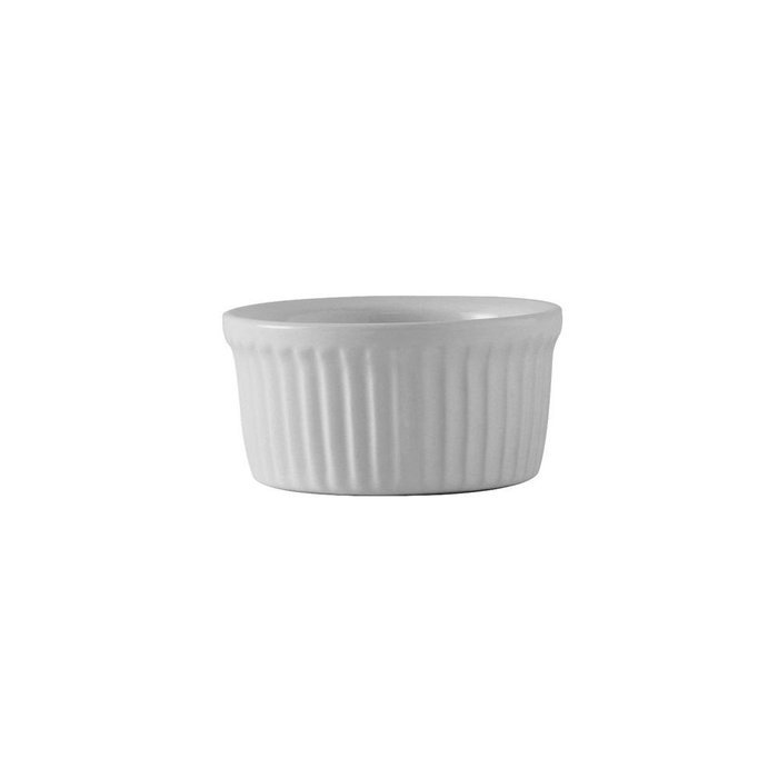 Tuxton BWX-0452 White 4-1/2 Oz. Fluted Ramekin - Dozen