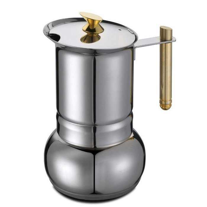 GAT Amore 2 Cup Stainless Steel Stove Top Italian Espresso Coffee Maker N3