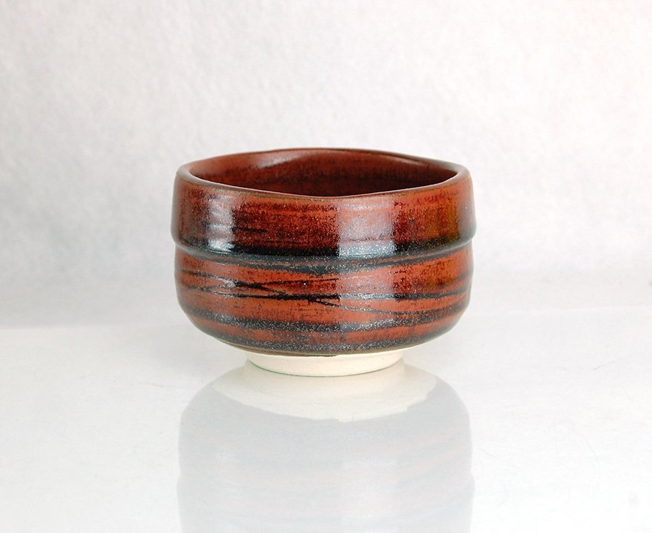 Red Raku Japanese Ceremony Tea Bowl | Ryu Mei |#84618062 | Red | 16oz | Matcha Green Tea Powder | Chawan | Minoyaki... N5