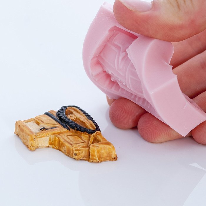 Small Bull Dozer Silicone Mold Food Safe Fondant, Resin, Polymer Clay Mold. Flexible easy to use. Jewelry, Craft... N3