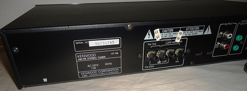 Kenwood KT-58 Quartz Synthesizer AM/FM Stereo Tuner - Beautiful Like New Condition - Audio - Music - 1980's -... N7