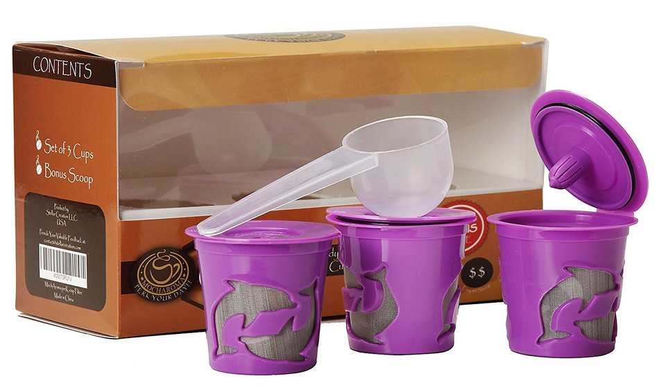 MochAroma Reusable K-cups for Keurig 2.0 - Compatible with K1.0, K200, K300, K400, K500 Series Brewer System.... N7
