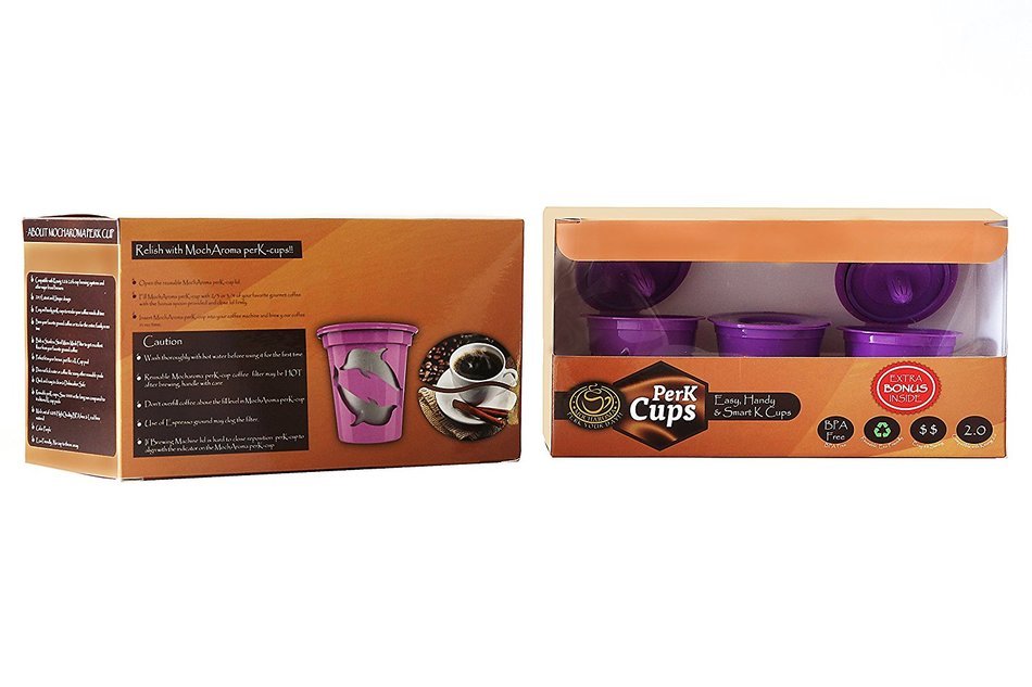 MochAroma Reusable K-cups for Keurig 2.0 - Compatible with K1.0, K200, K300, K400, K500 Series Brewer System.... N8