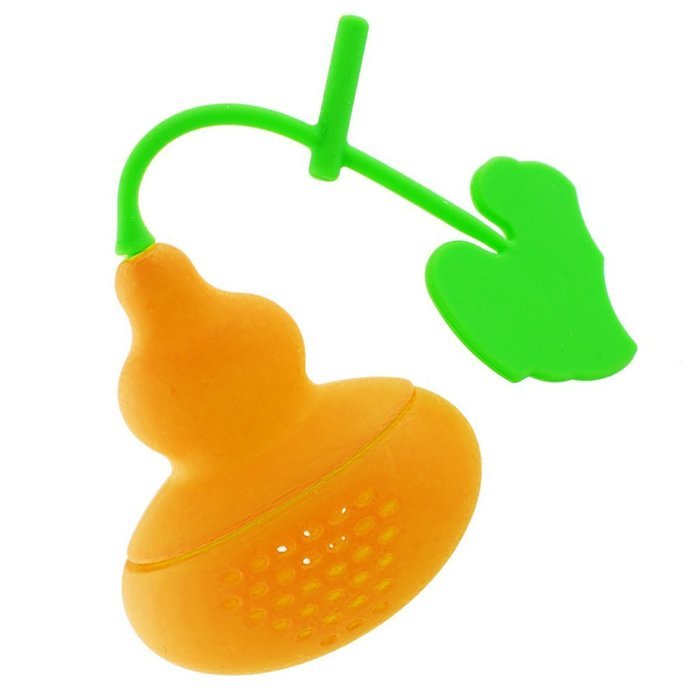 Tea Strainer - TOOGOO(R)New Cute Creative Silicone Calabash Tea Infuser Diffuser Loose Tea Leaf Chain Strainer... N2