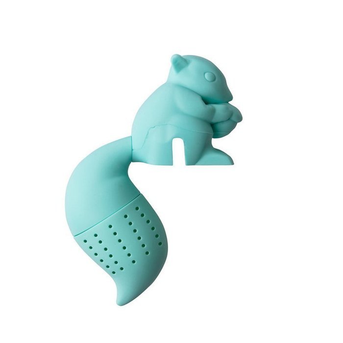 Huayoung 3-pcs Cut Squirrel Tea Infusers Safe & Convenient Silicone Tea Filters (Blue) N9