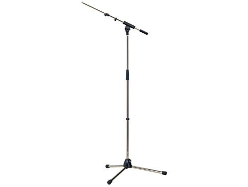 K&M 210/8 Black Mic Stand w Boom Arm