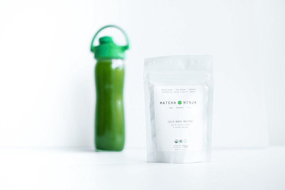 Matcha Ninja 100% Raw Organic Matcha Green Tea. 70 Servings. Cold Water Soluble. Ceremonial Grade. Non-Bitter... N6