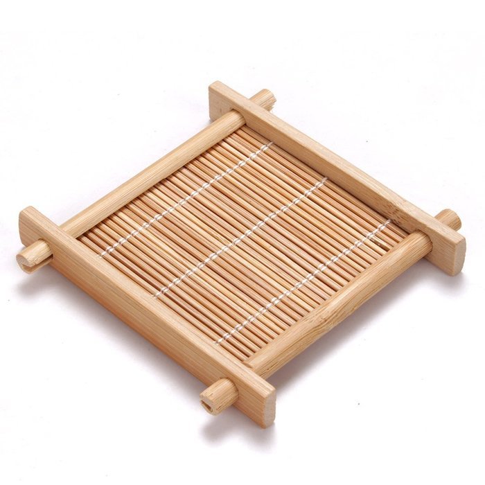 MyLifeUNIT Bamboo drink Coaster tea mat 3.5&rdquo; X 3.5&rdquo; 6pcs/set N2