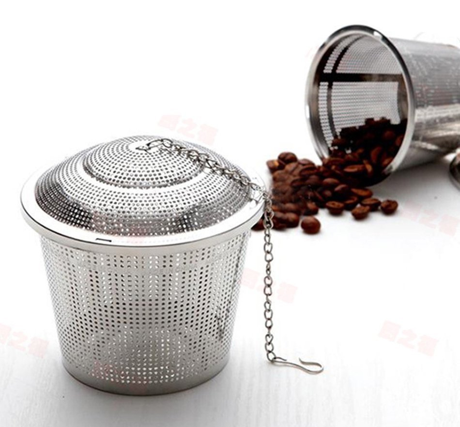 Liangxiang Extra Fine Loose Leaf Tea Infuser / Stainless Steel Filter with Extended 7" Chain (2 Pack) N3