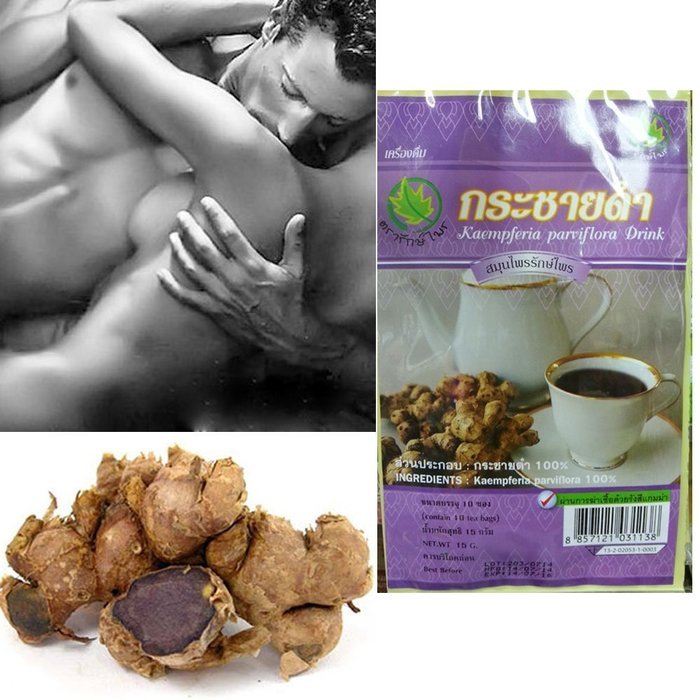 10 Tea Bags Herbal Tea SEX Product, Thai Tea, Kaempferia Parviflora Tea, Black Galingale Tea, Herbal Tea for Men...