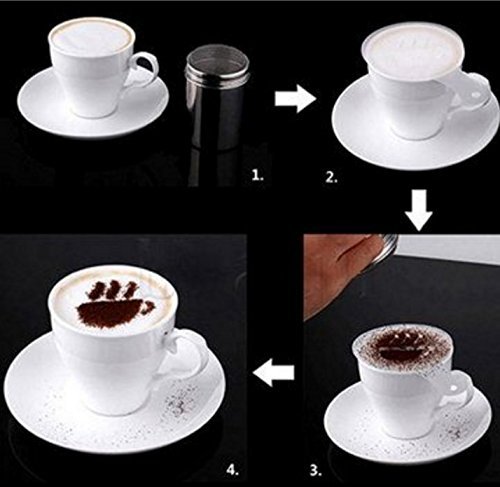 8Pcs Halloween Cappuccino Latte Art Coffee Stencils Duster Cake Icing Spray by Micro Shops N5