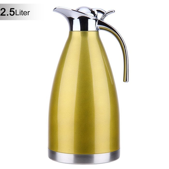 Satin Finish Stainless Steel Thermal Coffee Pot, Vacuum Insulated ...