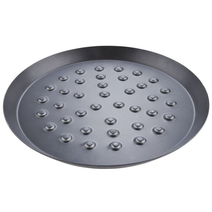 American Metalcraft CAR14HCN 14" Hard Coat Anodized Aluminum CAR Pizza Pan with Nibs