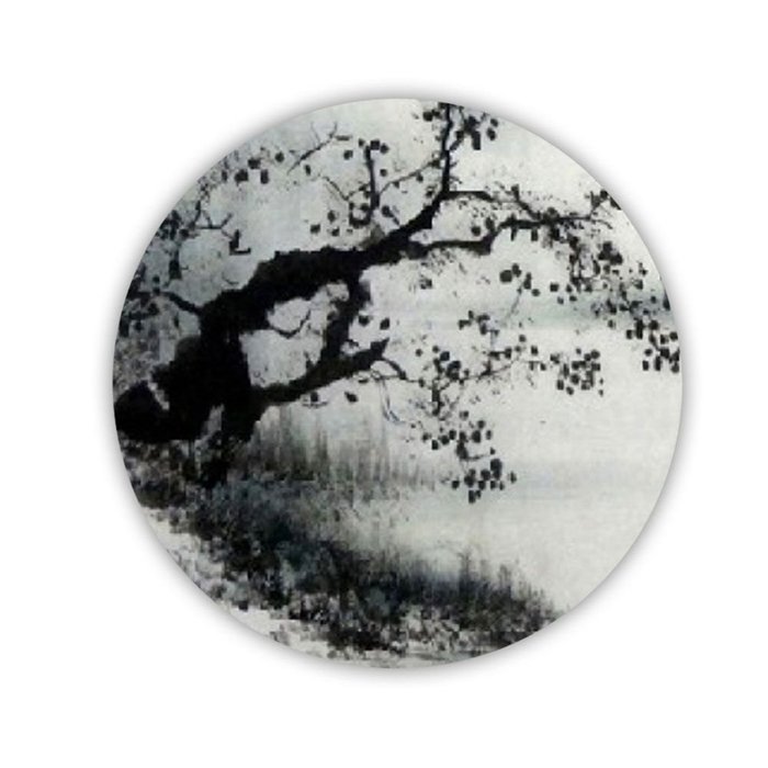 Generic Cup Mat Made By Mdf With Asian Chinese Painting 4 Soft N3