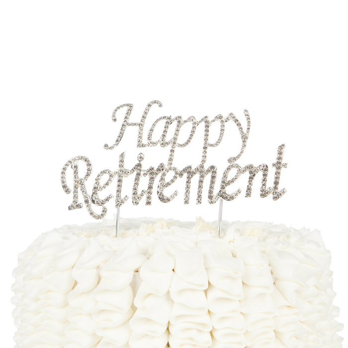 Happy Retirement Cake Topper Party Supplies Decoration Ideas (Silver ...