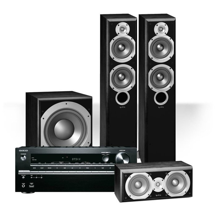 Onkyo TX-NR646 7.2-Channel Network AV Receiver with Infinity Primus P253 3.1 Channel Home Theater Speaker Package...
