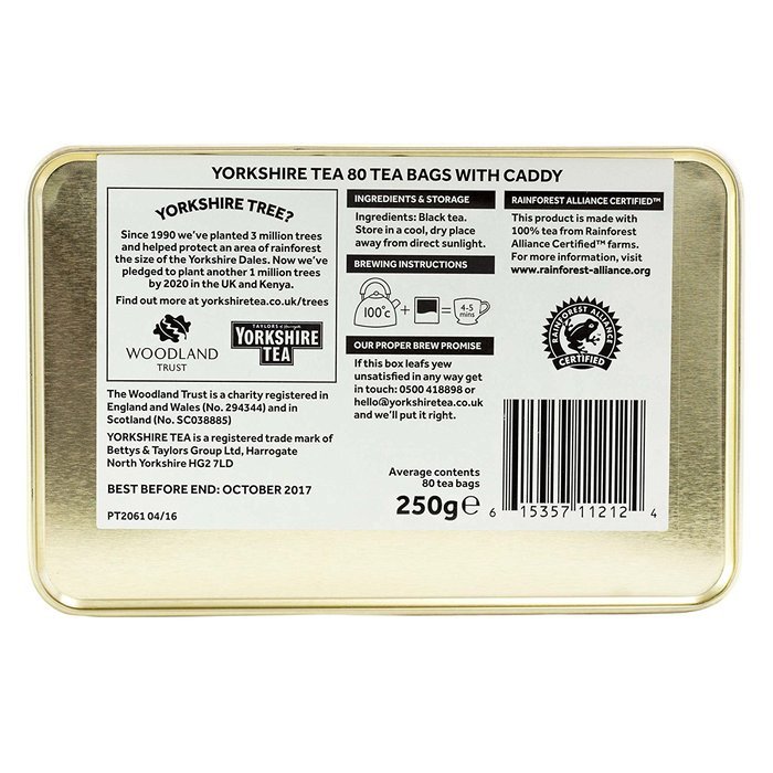 Yorkshire Tea | Yorkshire Tree Limited Edition Tea Caddy with 80 Teabags N3