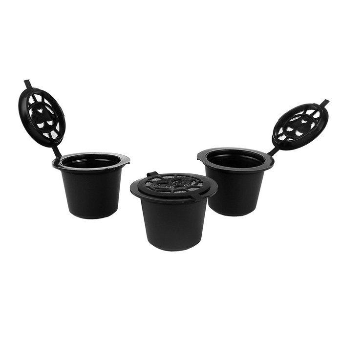 ONEVER 5pcs Reusable Coffee Capsules Cups Espresso Pods Filters For Nespresso Machines with 1pc Plastic Bonus... N6