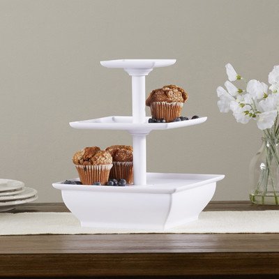 Symple Stuff 3 Tiered Stand, White