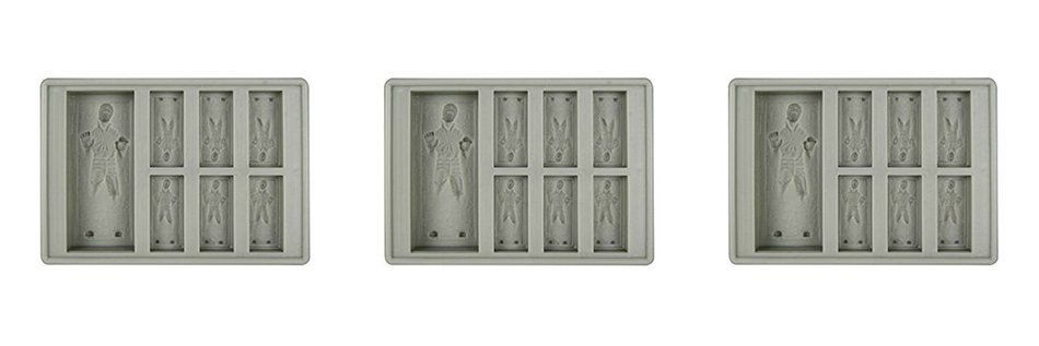 (2-Pack) Star Wars Han Solo in Carbonite Silicone Ice Trays / Chocolate Molds N5