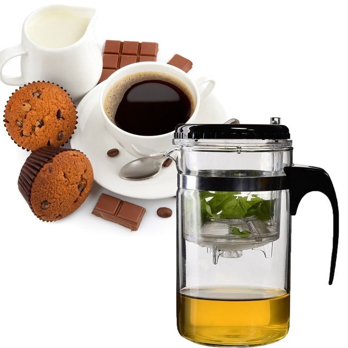Vivoice Teapot Tumbler Infuser Perfect Loose Tea Leaves Maker Easiest Tea Brewing Solution N5