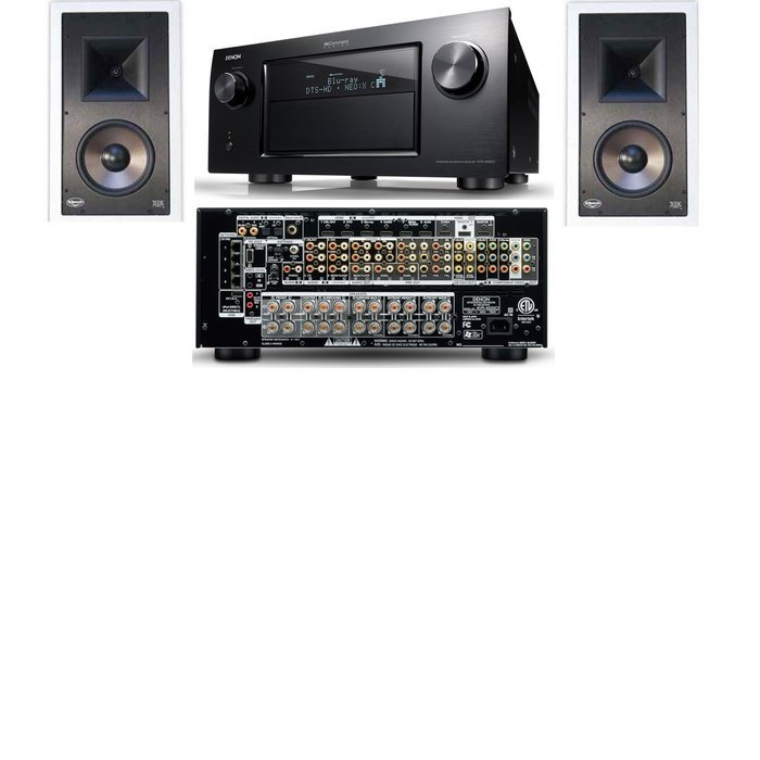 Klipsch KL-7800-THX In-Wall (Pair)-Denon IN-Command AVR-4520CI A/V- White