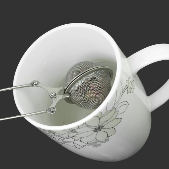 Stainless Steel Tea Ball Infuser Leaves Mesh Spoon Filter Squeeze Strainer (Style 1) N10