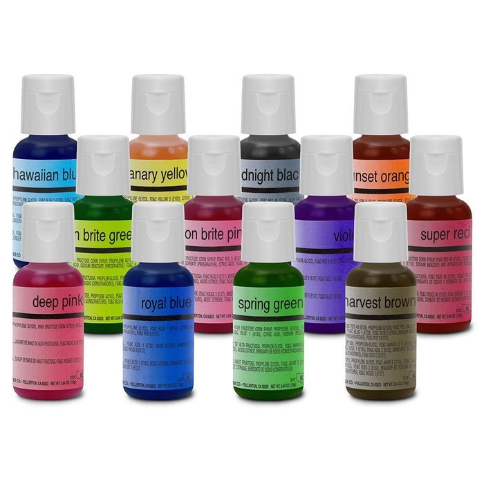 PointZero Professional Airbrush Cake Decorating Set - 12 Chefmaster Colors N5