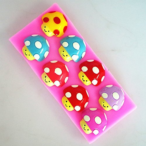 Anyana Lovely Mushroom Silicone Fondant Mold Cake Decorating Pastry Gum Pastry Tool Kitchen Tool Sugar Paste Baking... N2