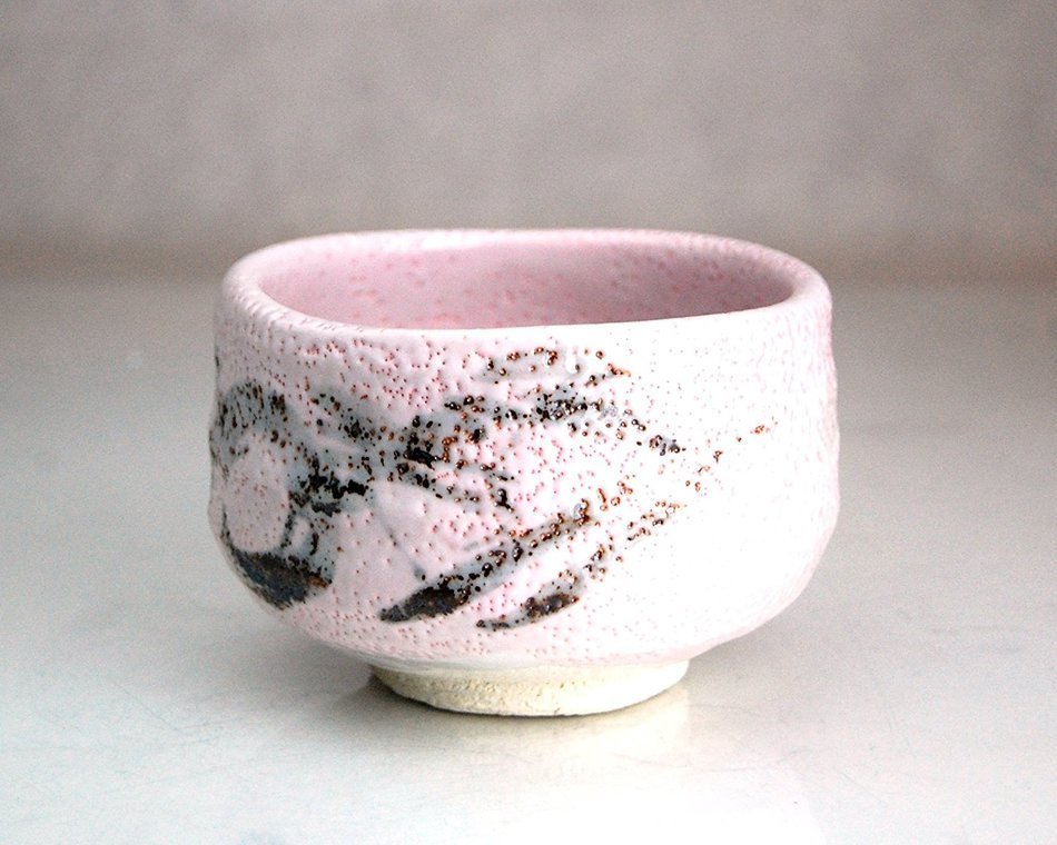Sakura Shino Ceremony Tea Bowl | Ryu Mei | Japan | Chawan | Pink | Shinoyaki Pottery | 16oz | #47022 N2