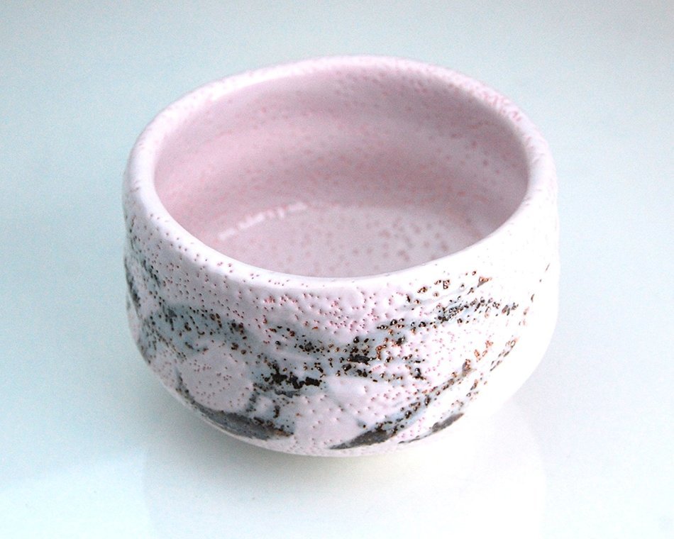 Sakura Shino Ceremony Tea Bowl | Ryu Mei | Japan | Chawan | Pink | Shinoyaki Pottery | 16oz | #47022 N3