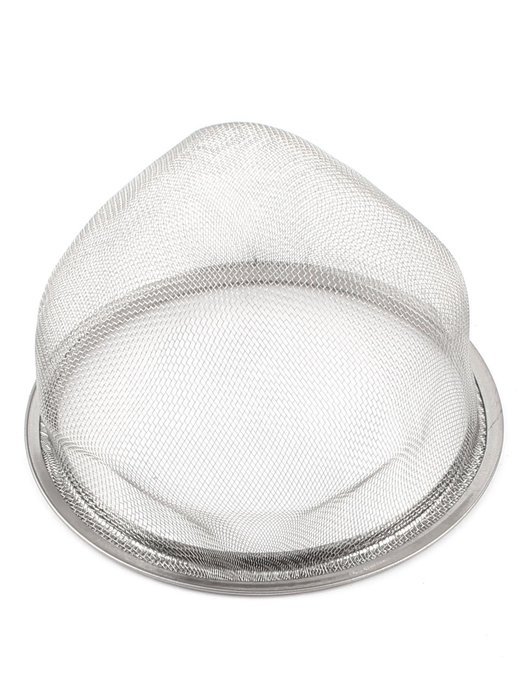 Stainless Steel Mesh Hole Design Tea Strainer 80mm Dia Silver Tone